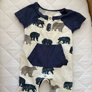 Burt's Bees Baby Navy Romper